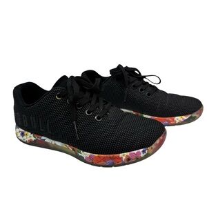 NOBULL Floral Trainer Sneaker in Black Daisy Womens 6 Mens 4.5